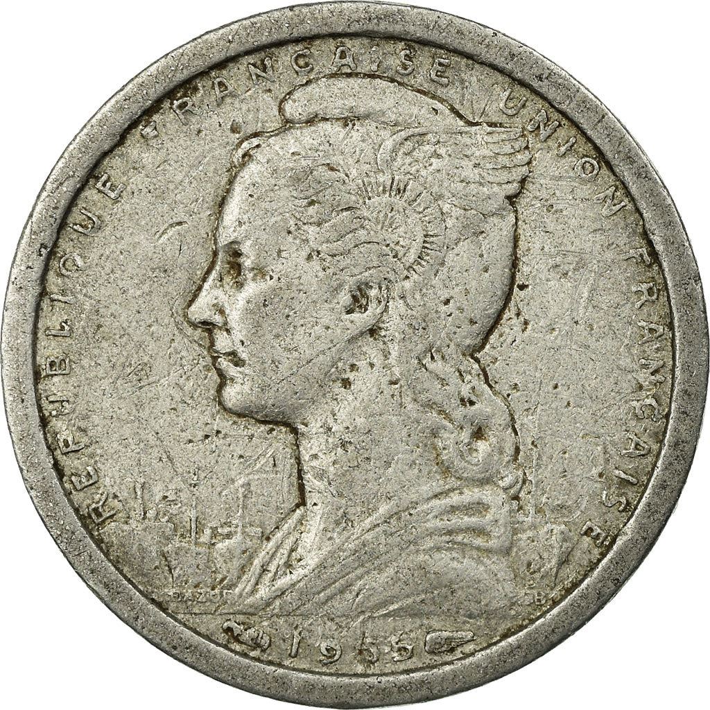 French West Africa | 1 Franc Coin | Marianne | Gazelle | Maize | Km:3 | 1948 - 1955