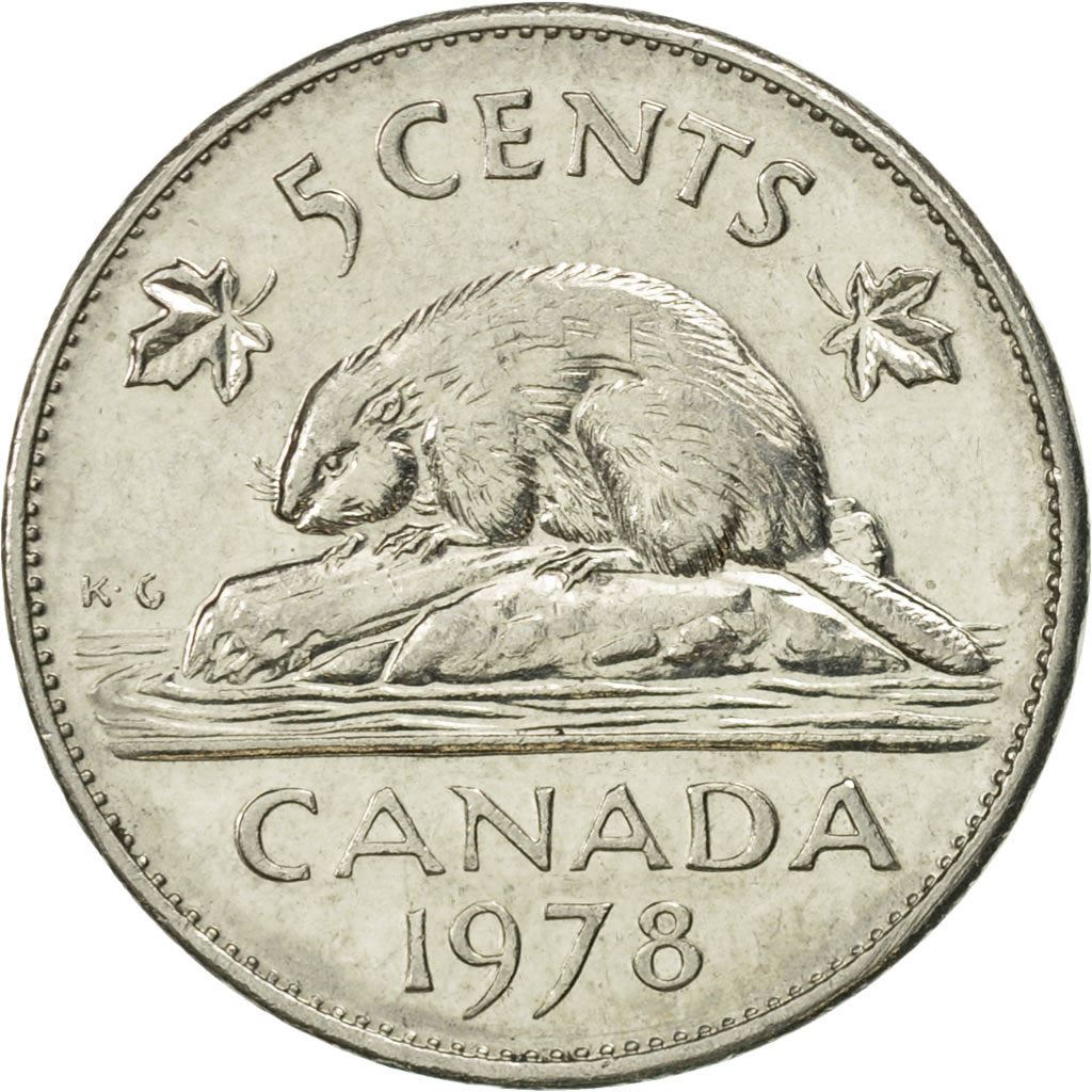 Canada | 5 Cents Coin | Nickel | 2nd portrait | KM:60.1 | 1965-1978