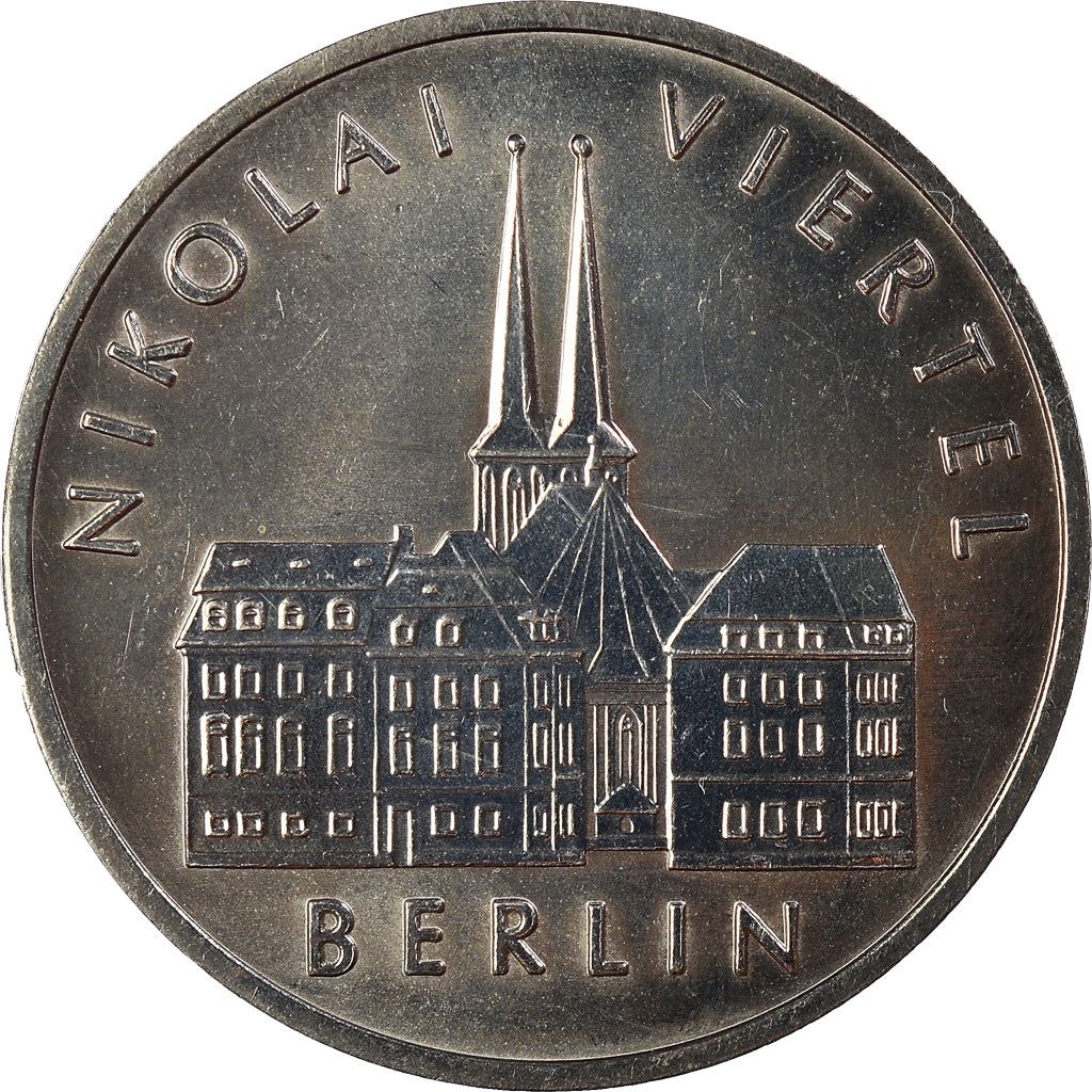 German Democratic Republic 5 Mark Coin | Nikolaiviertel | KM114 | 1987