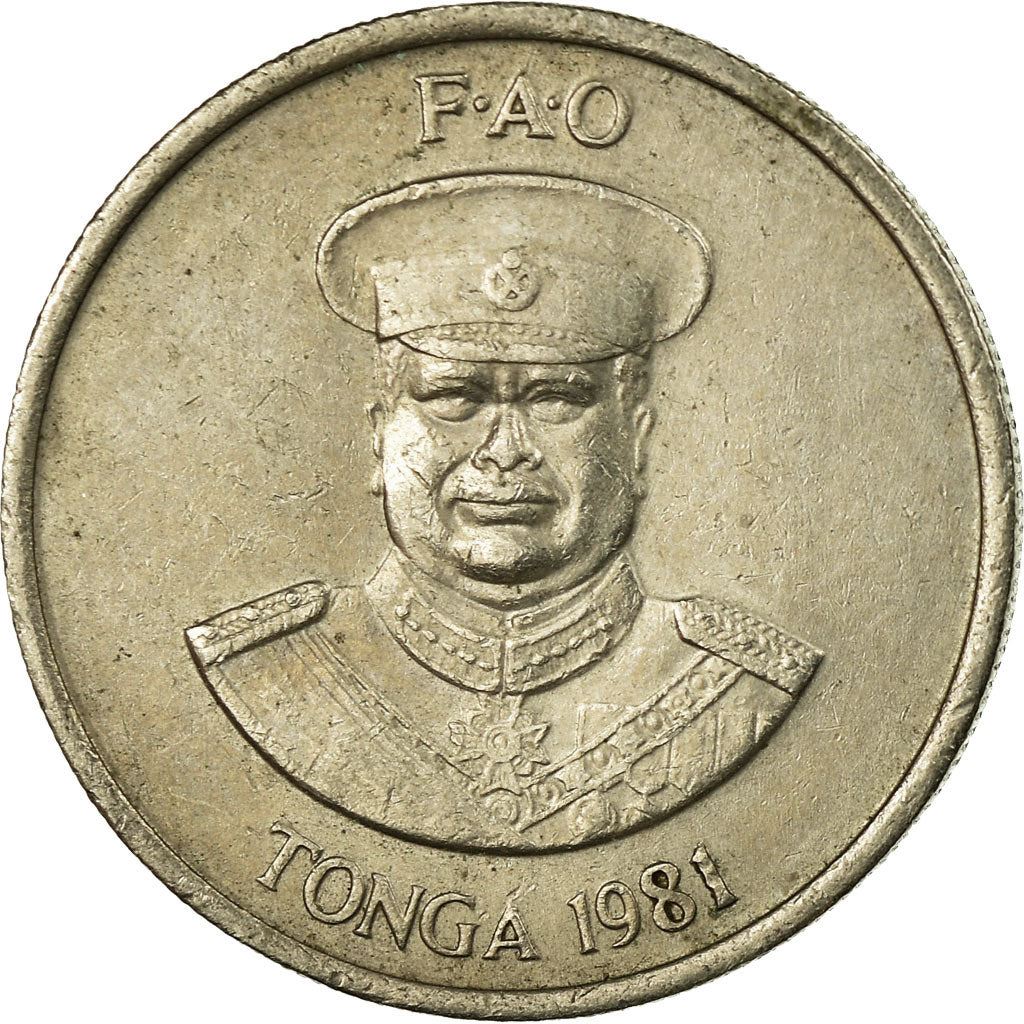 Tonga | Moneta da 10 Seniti | Re Tupou IV | Banana | FAO | Km:69 | 1981 - 1996