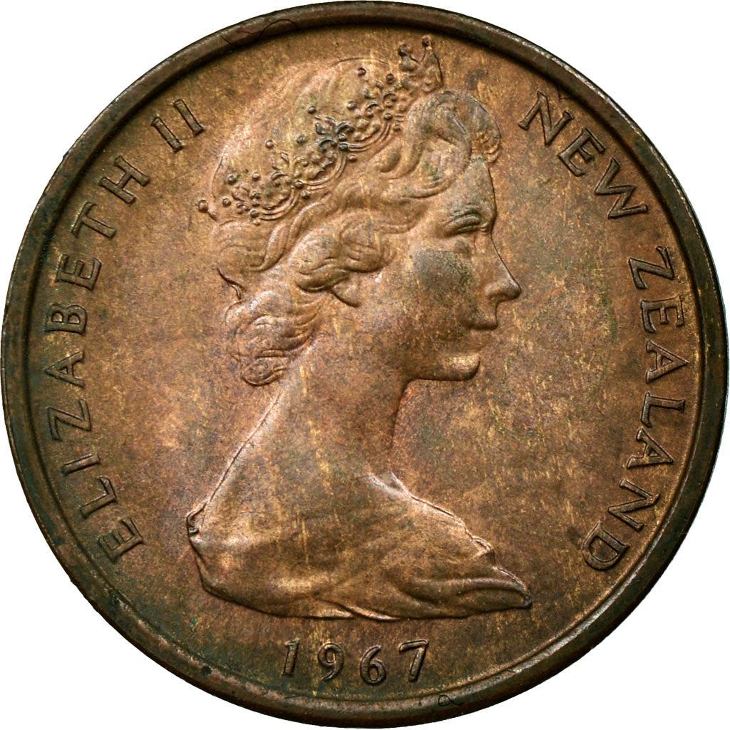 New Zealander 1 Cent Coin | Queen Elizabeth II | Silver Fern Leaf | KM31 | 1967 - 1985