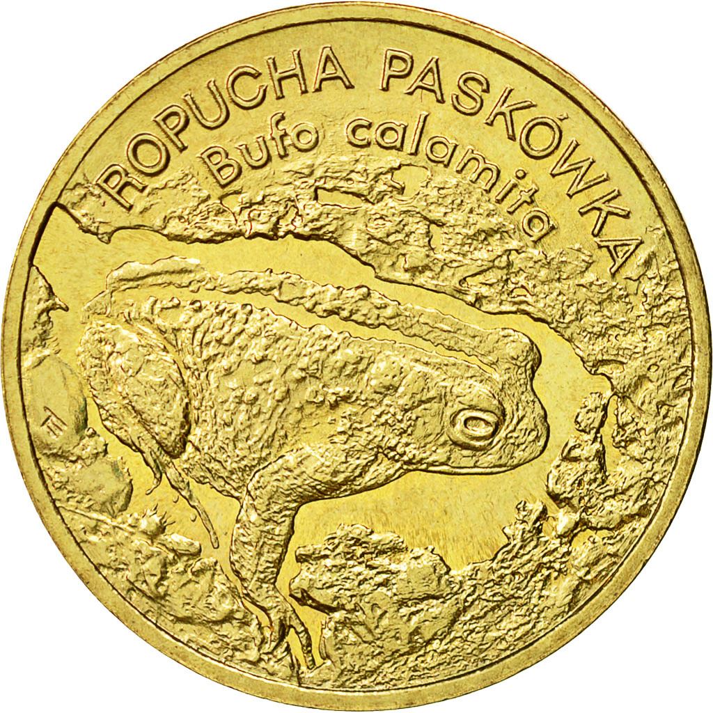 Poland | 2 Zlotys Coin | Ropucha Paskówka | Y:340 | 1998