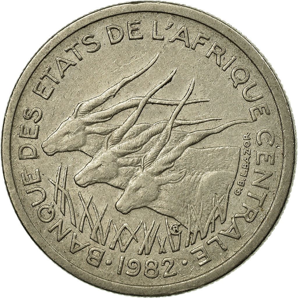 Central African States | 50 Francs Cfa Coin | Antelope | Crops | Km:11 | 1976 - 2003