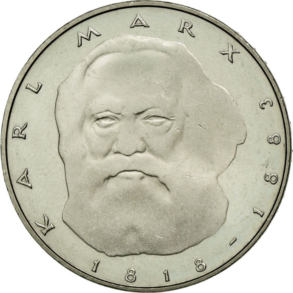 Germany 5 Deutsche Mark Coin | Karl Heinrich Marx | Eagle | KM158 | 1983