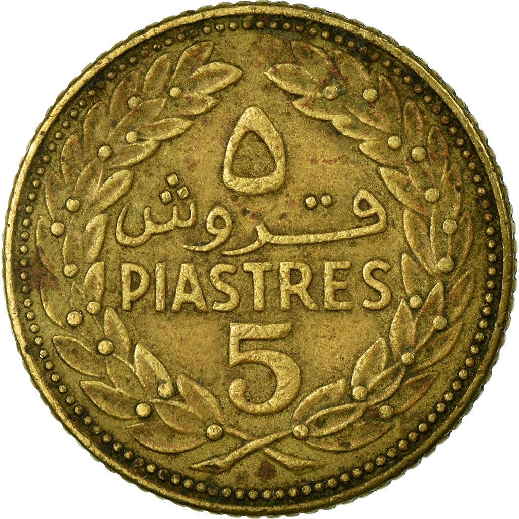 Lebanon | 5 Qirush / Piastres Coin | Cedar tree | Km:25 | 1968 - 1975