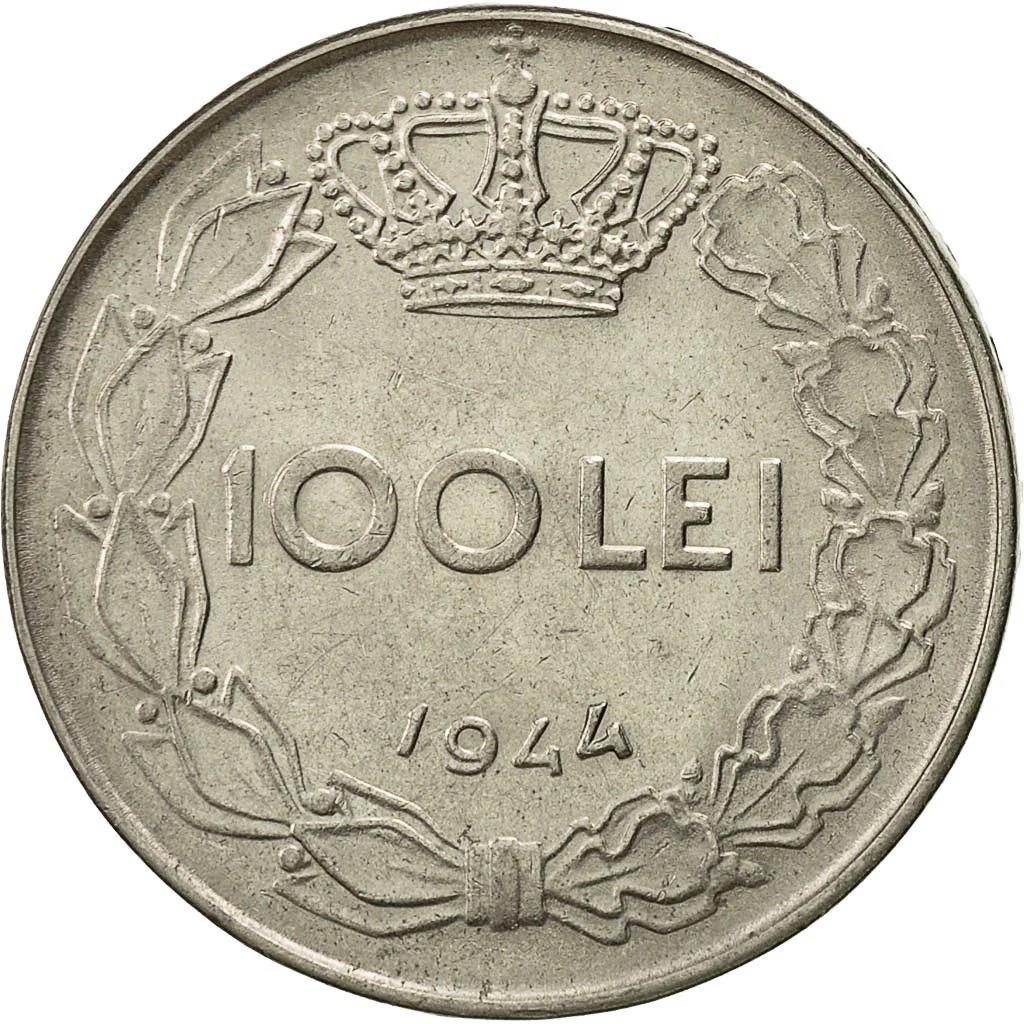 Roemenië Munt | 100 Lei | Koning Mihai I | KM64 | 1943 - 1944