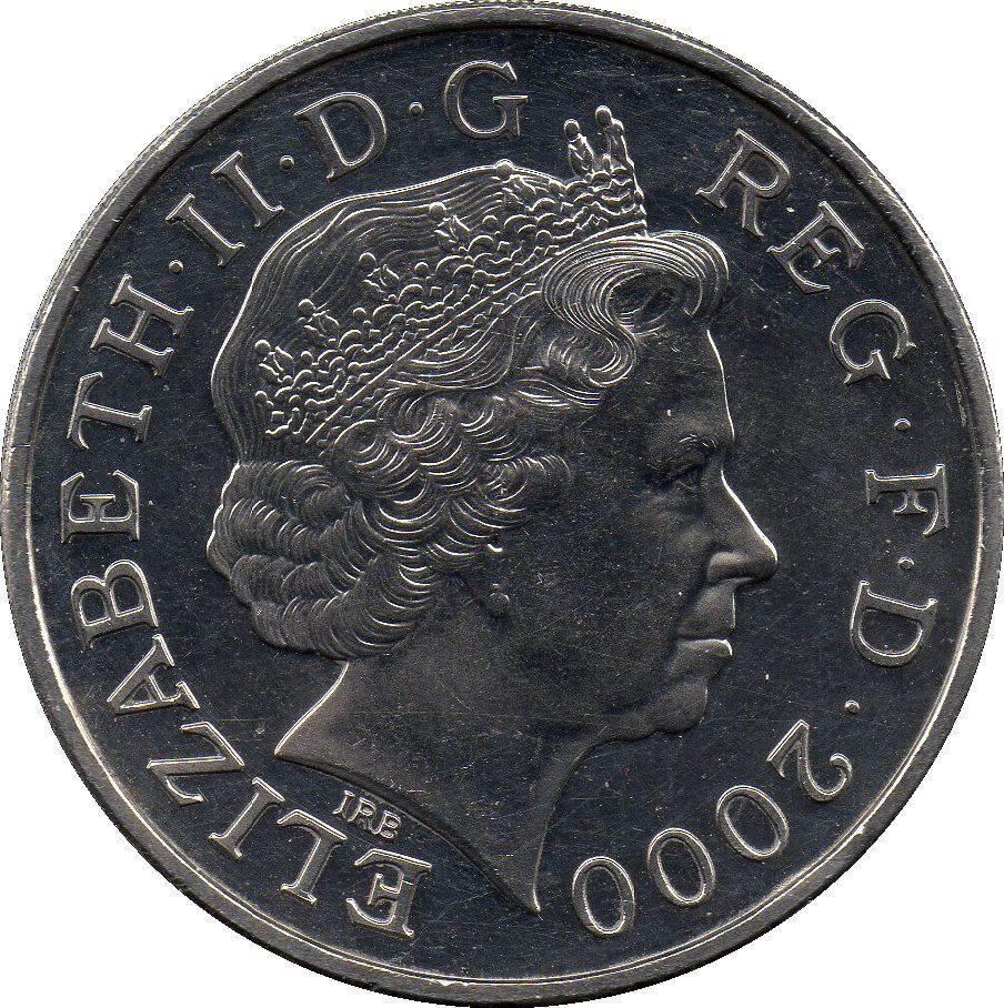 United Kingdom 5 Pounds Coin | Elizabeth II 4th portrait | Queen Mother 100th Birthday | 2000