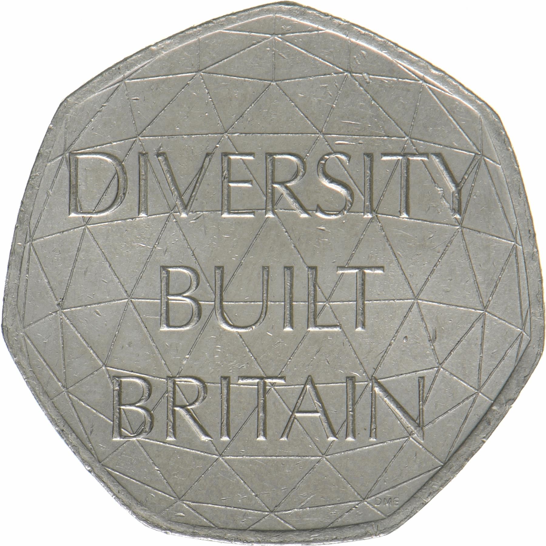 United Kingdom | 50 Pence Coin | Diverse Britain | Km:1818 | 2020