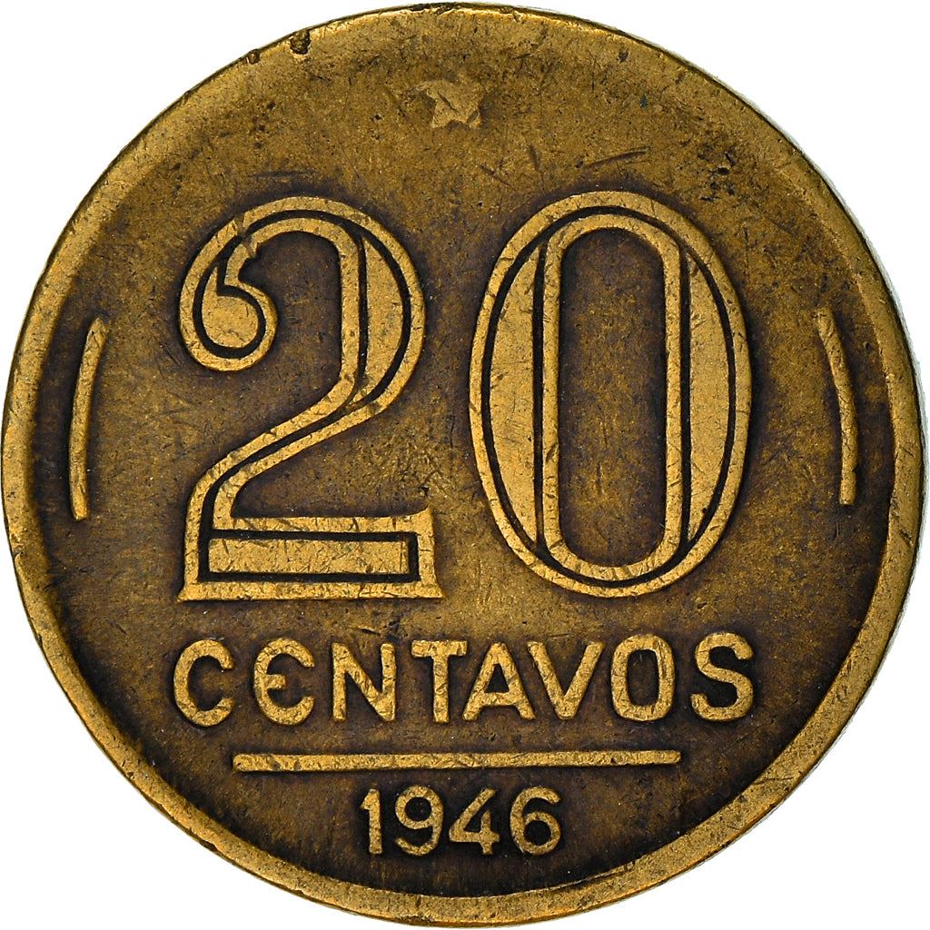 Brazil | 20 Centavos Coin | Getúlio Dornelles Vargas | Km:556A | 1943 - 1948