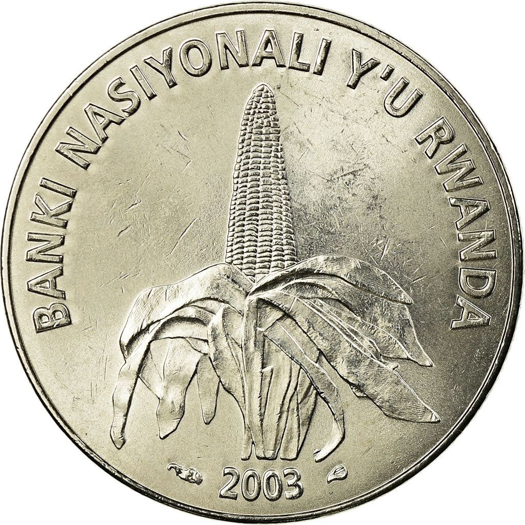 Rwanda | 50 Amafaranga Coin | Maize | Km:26 | 2003
