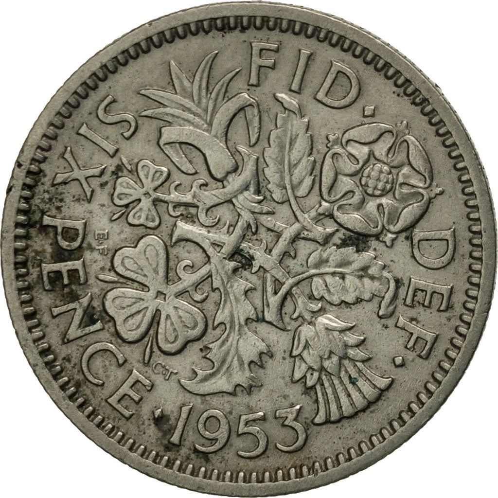 United Kingdom | 6 Pence Coin | Elizabeth II | Km:889 | 1953