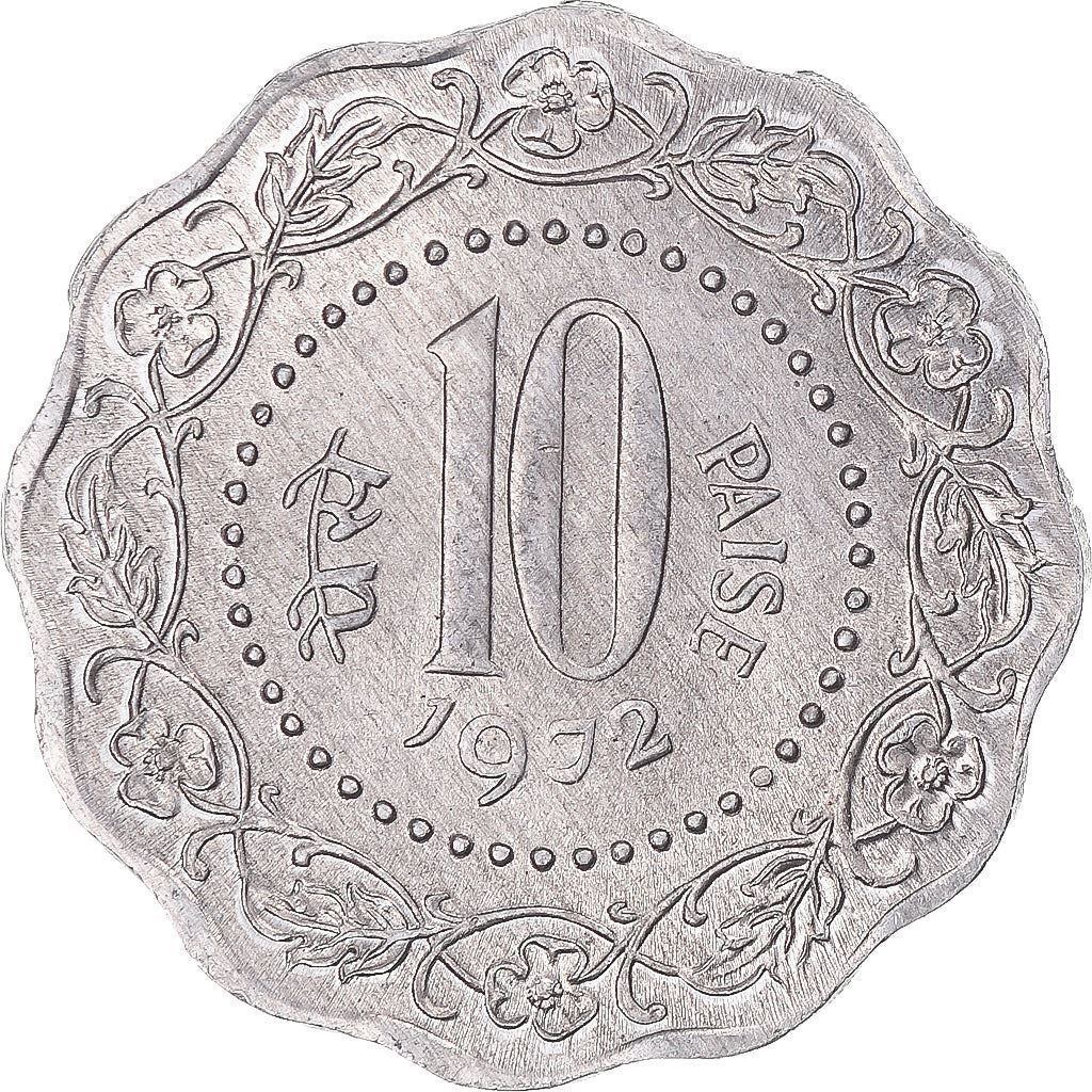 India 10 Paise Coin 1971 - 1982 KM:27