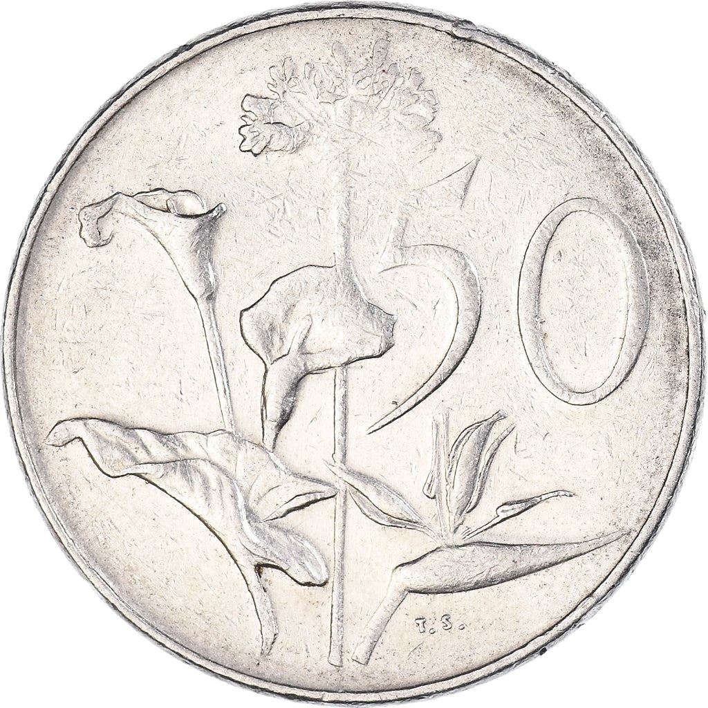 South Africa 50 Cents Coin | Jacobus J. Fouche | KM96 | 1976