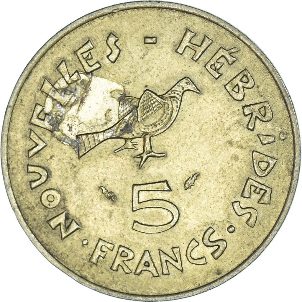 New Hebrides | 5 Francs Coin | Marianne | Frigate Bird | Km:6.2 | 1975 - 1982