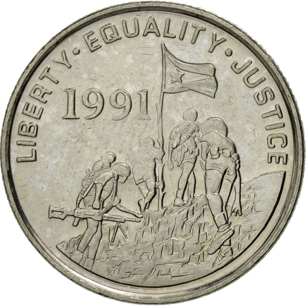 Eritrea | 5 Cent Mynt | Leopard | Soldater | Flagga | Km:44 | 1997