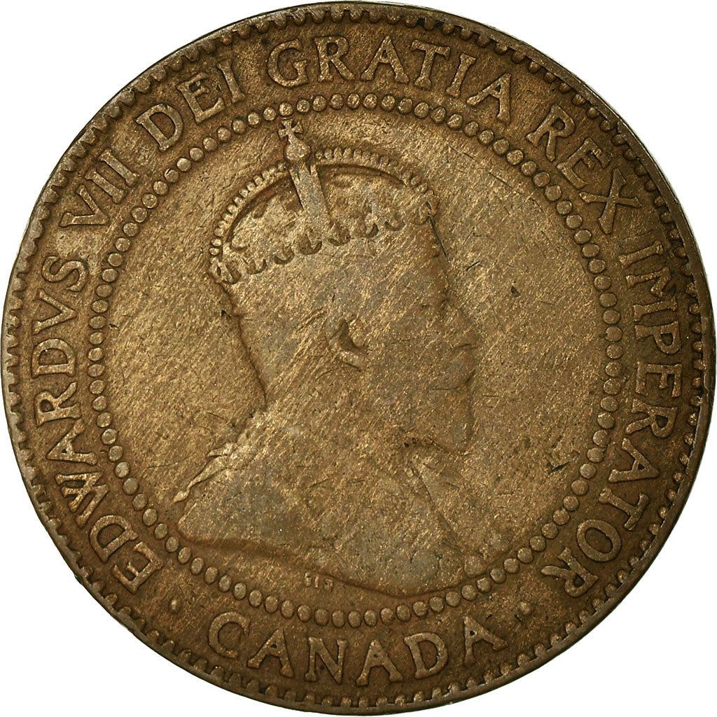 Canada | 1 Cent Coin | Bronze | Crown | Wreath | KM:8 | 1902-1910