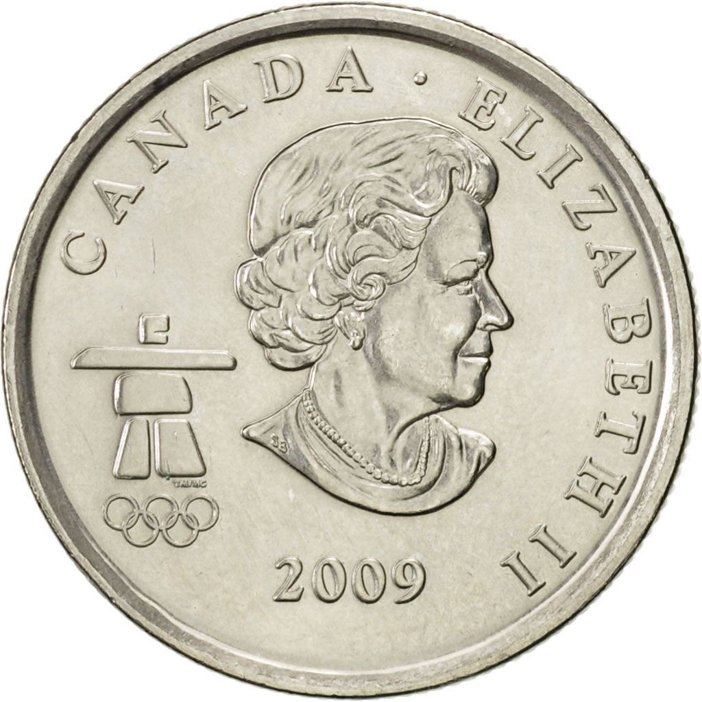 Canada | 25 Cents Coin | Nickel plated steel | Speed Skating | KM:842 | 2009