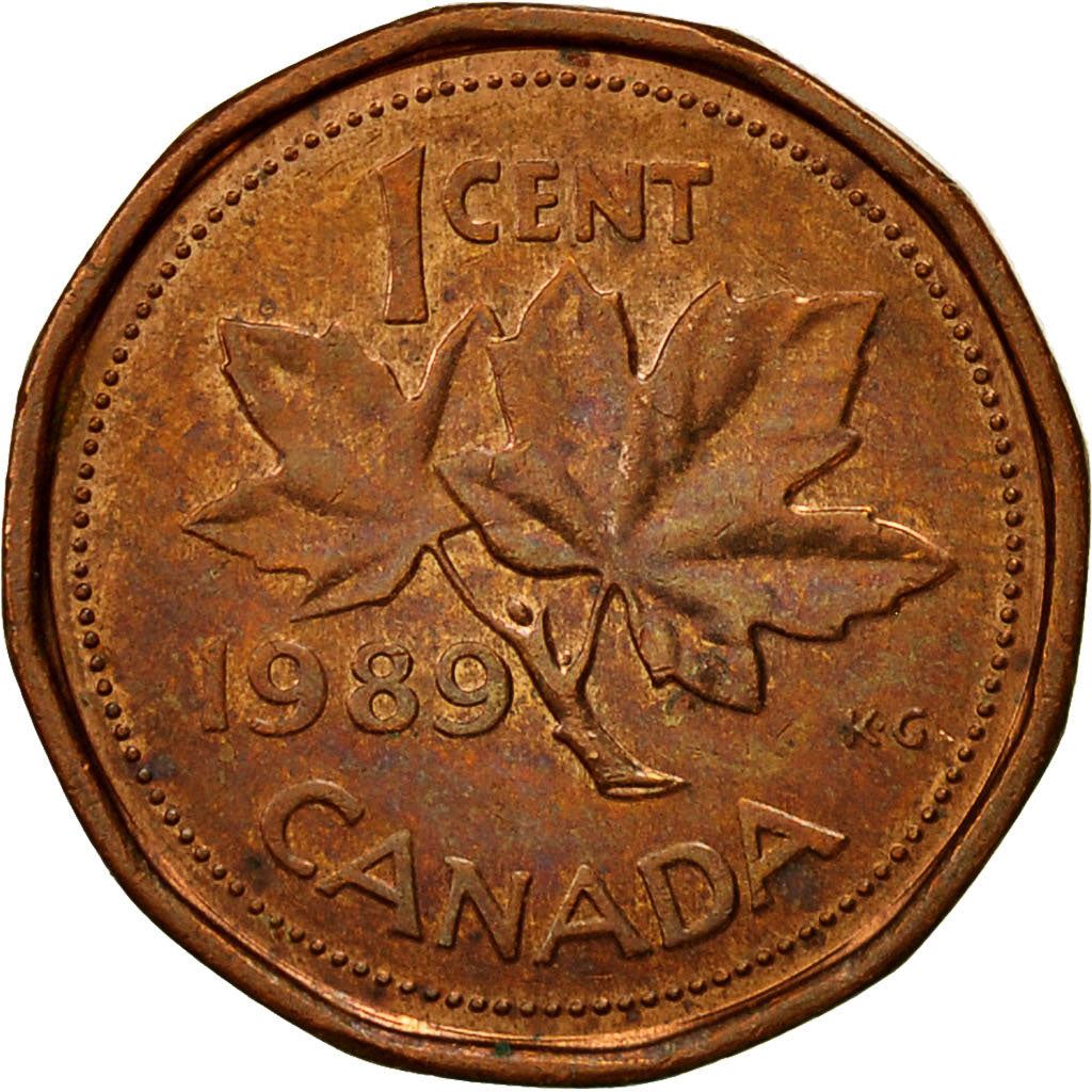 Canada | 1 Cent Coin | Bronze | 2nd portrait, 12 sided | KM:132 | 1982-1989