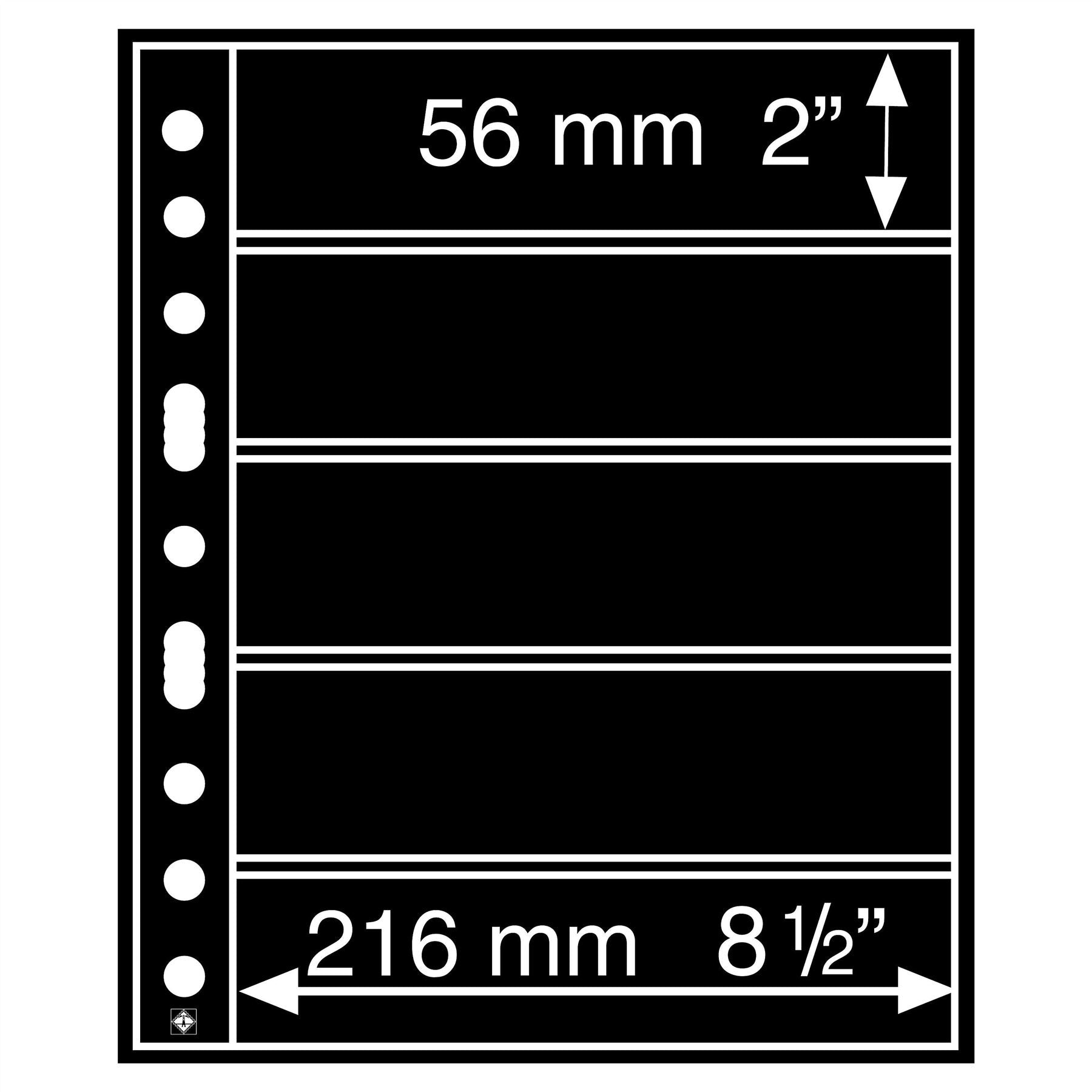 GRANDE Pocket Sheets for Ring Binders | Packs of 5 | Different Pocket Configurations | 2 Colors Available
