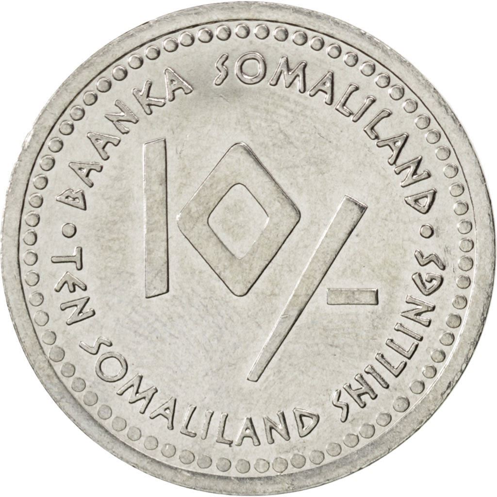Somaliland | 10 shilling-mønt | Gemini | Rustfrit stål | KM:11 | 2006