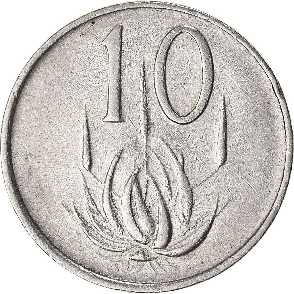 Sør-Afrika 10 Cent Mynt | Engelsk Inskripsjon - SOUTH AFRICA | KM68.1 | 1965 - 1969