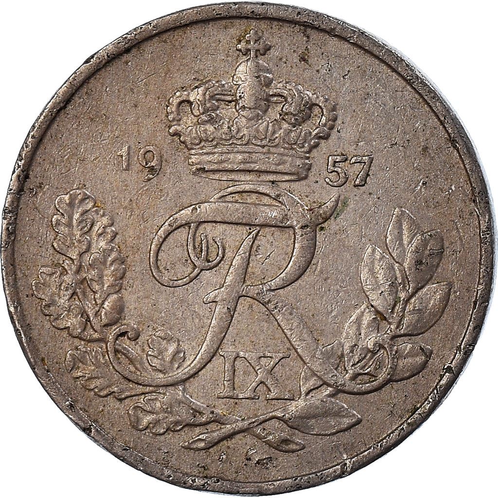 Denmark | 10 Ore Coin | Monogram | Km:841 | 1948 - 1960