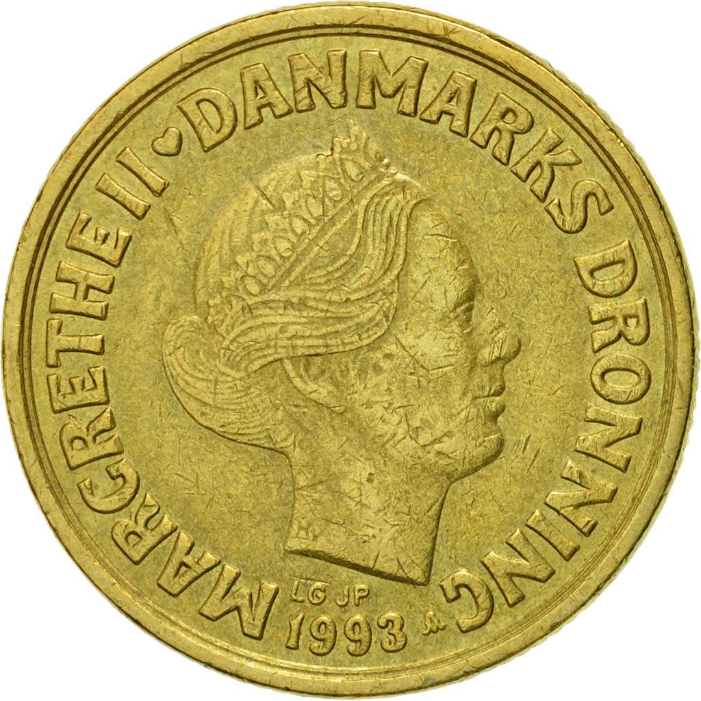 Denmark | 20 Kroner Coin | Margrethe II | Km:871 | 1990 - 1993