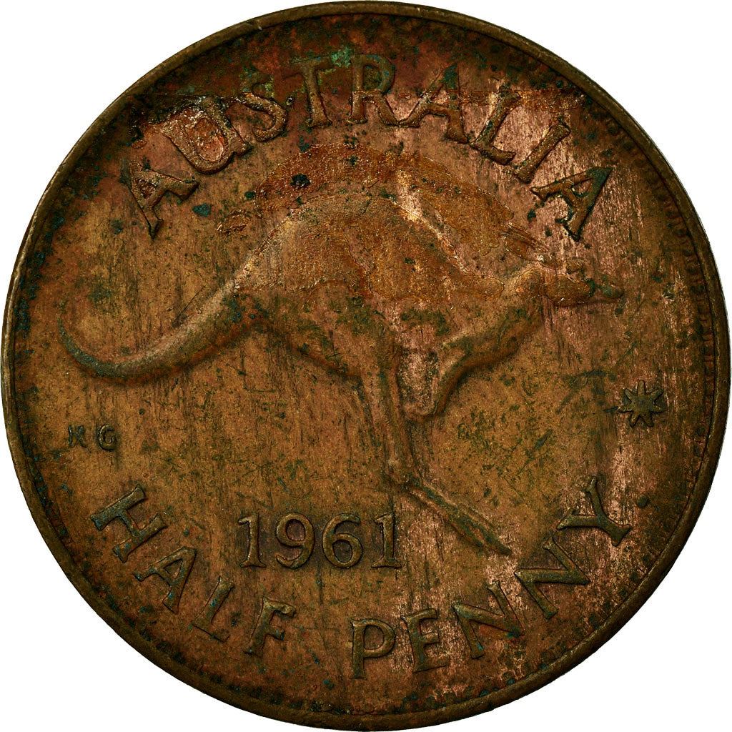 Australia | 1/2 Penny Coin | Kangaroo | Km:61 | 1959 - 1964