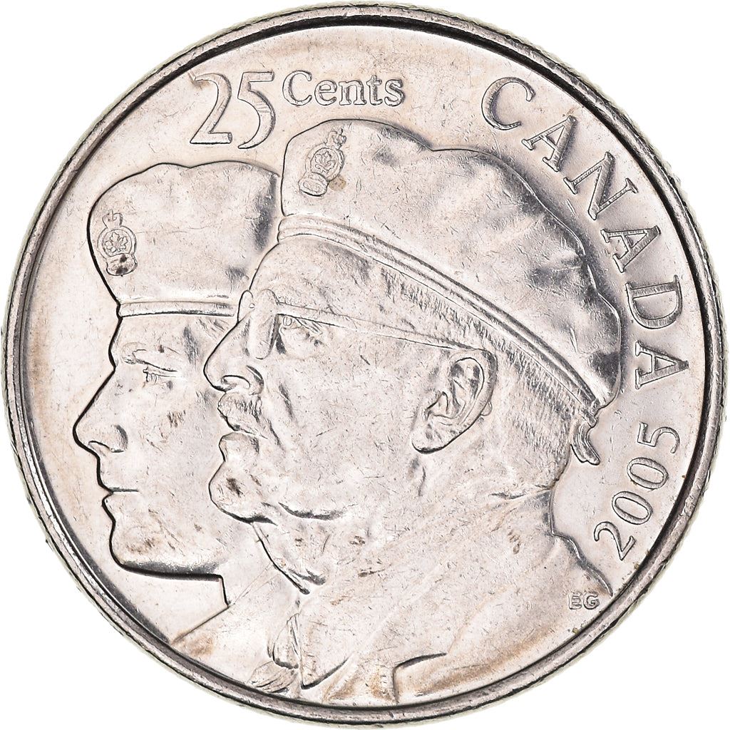 Canada | 25 Cents Coin | Year of the Veteran | Nickel plated steel | KM:535 | 2005
