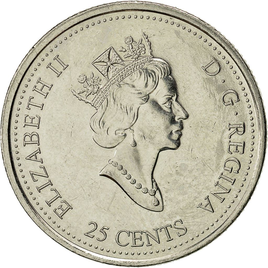 Canada | 25 Cents Coin | Etched in Stone | Nickel | KM:343 | 1999
