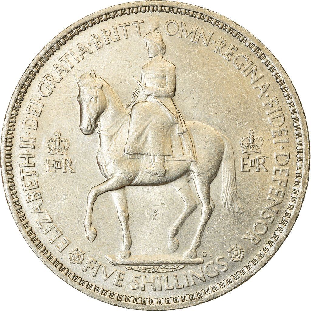 United Kingdom | 5 Shillings Coin | Coronation | KM:894 | 1953