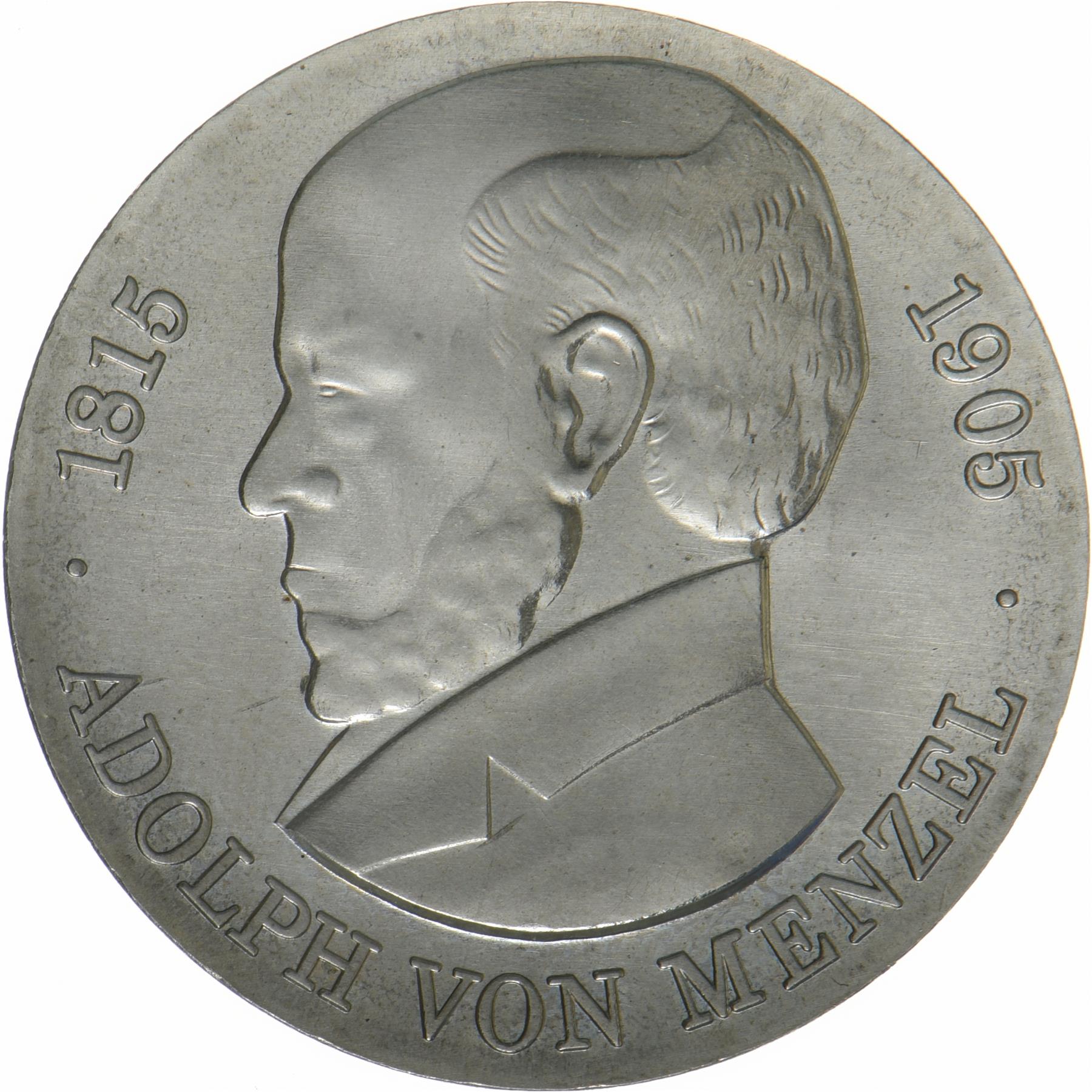 German Democratic Republic | 5 Mark Coin | Adolph von Menzel | KM:76 | 1980