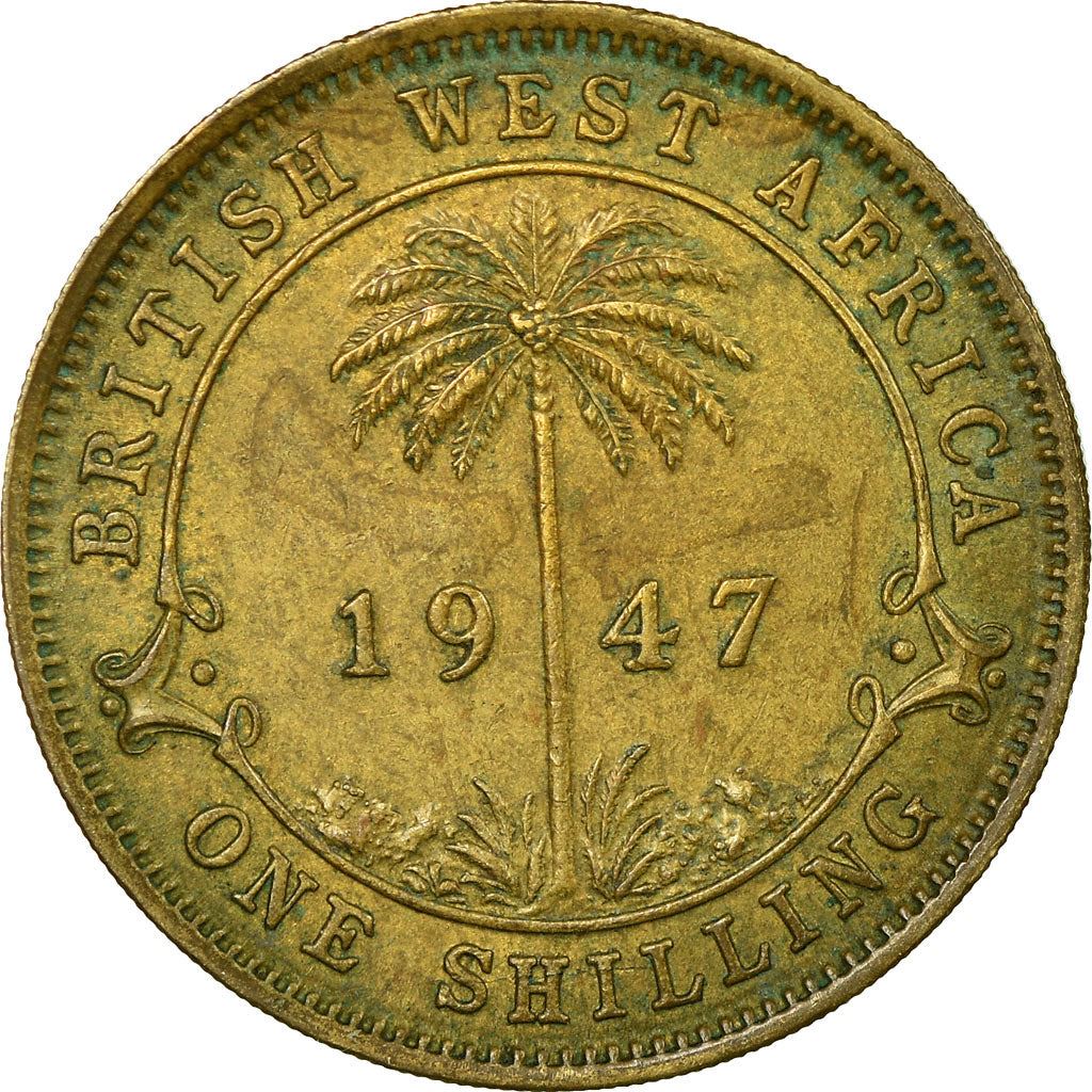 British West Africa | 1 Shilling Coin | Wreath | George VI | Km:23 | 1938 - 1947