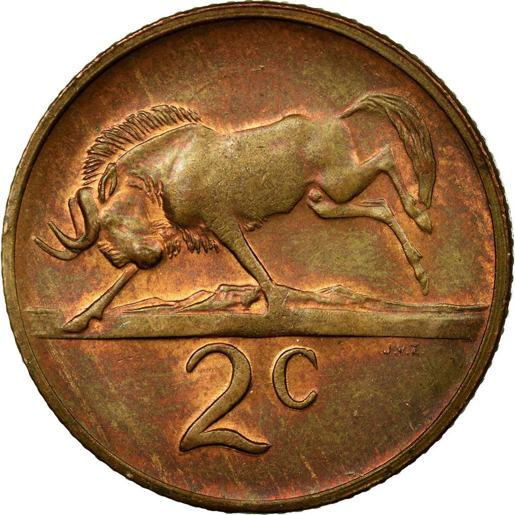 South Africa 2 Cents Coin | Jacobus J. Fouche | KM92 | 1976