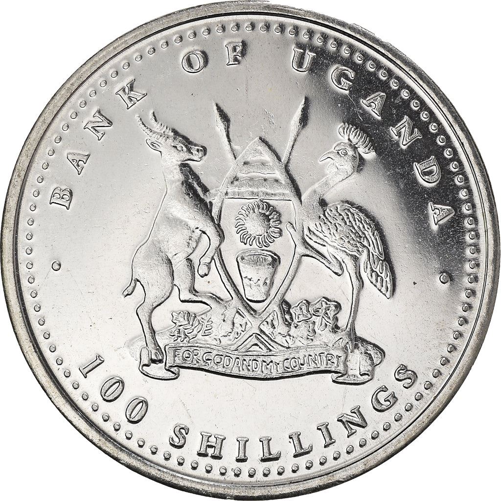 Uganda | 100 Shillings Coin | Monkey | KM:196 | 2004