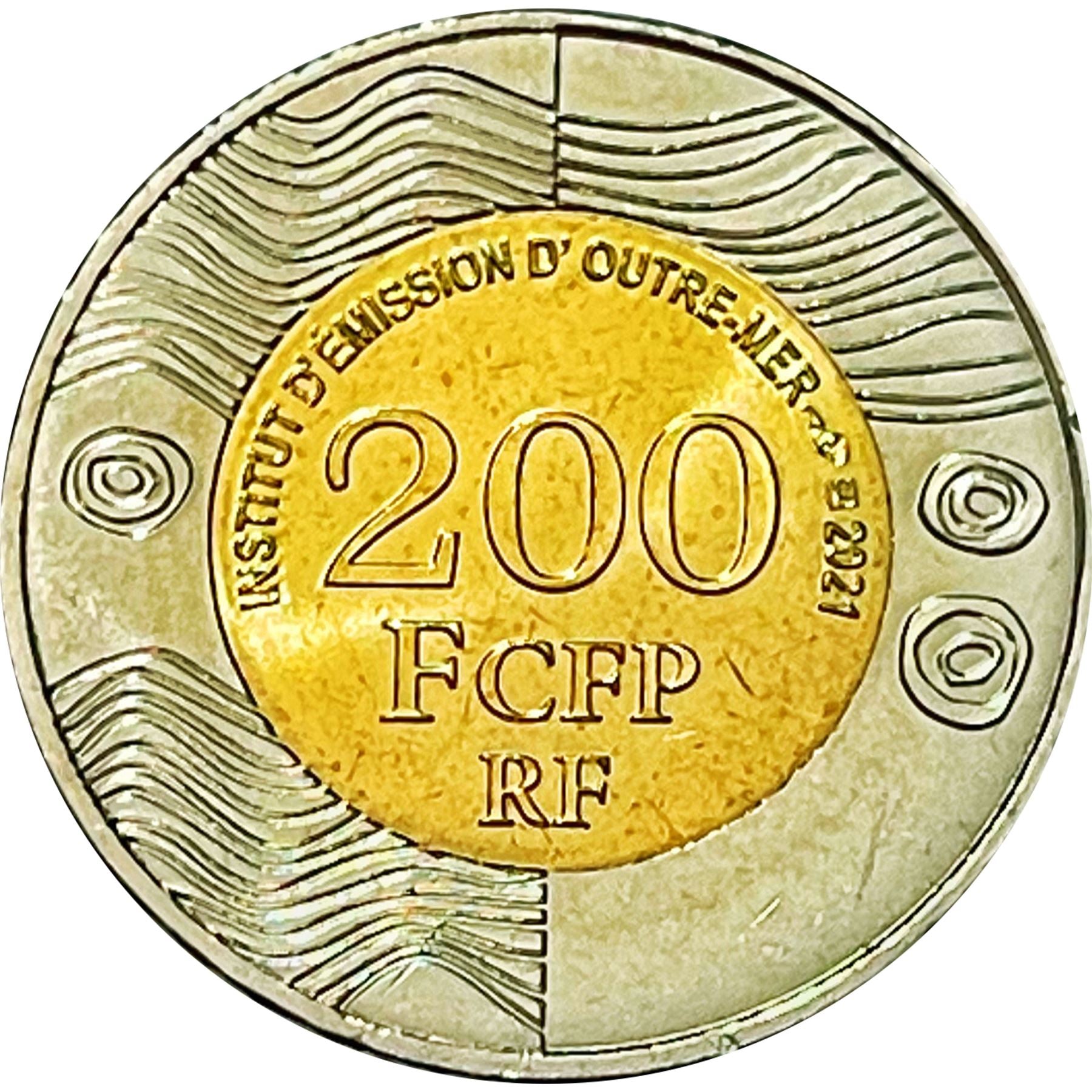 French Pacific Territories | 200 Francs Coin | Drum | Ukulele | 2021