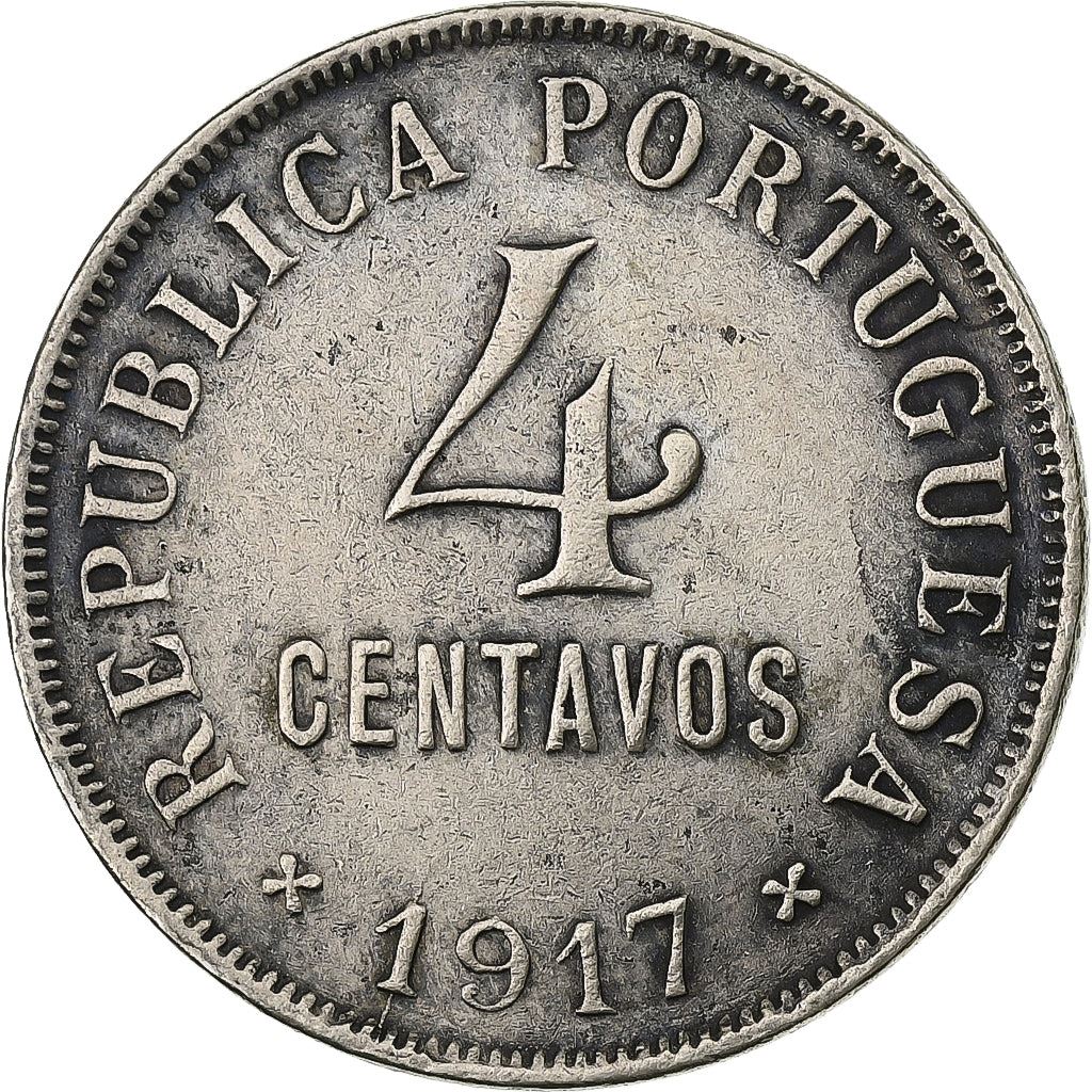 Portugal | Moeda de 4 Cêntimos | Cobre-Níquel | Km:566 | 1917 - 1919