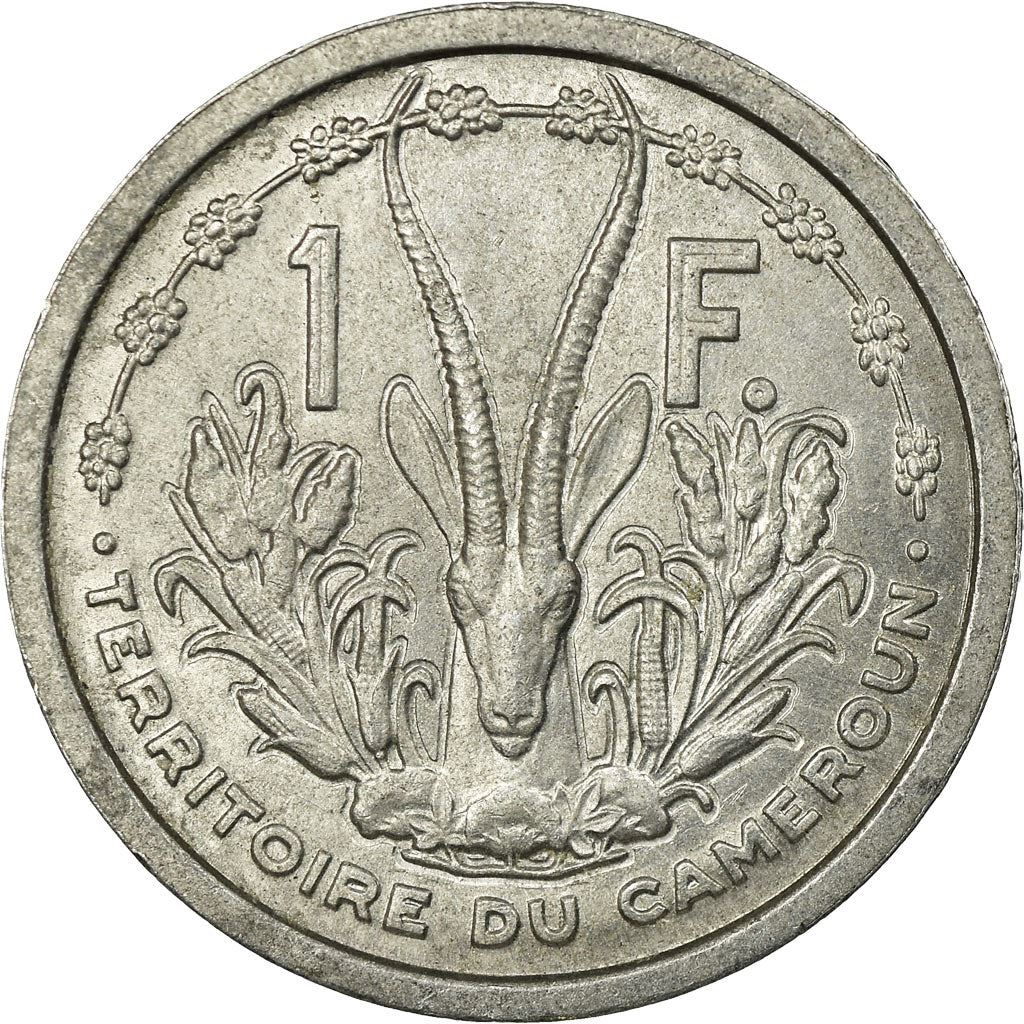 French Cameroon | 1 Franc Coin | Liberty | Phrygian cap | Gazelle | Ships | Km:8 | 1948