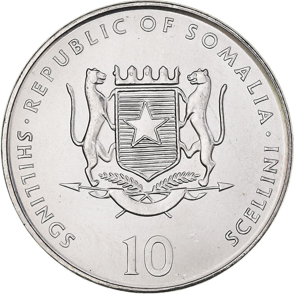 Somalia | 10 Shillings Coin | Rabbit | Chinese Zodiac | Km:93 | 2000