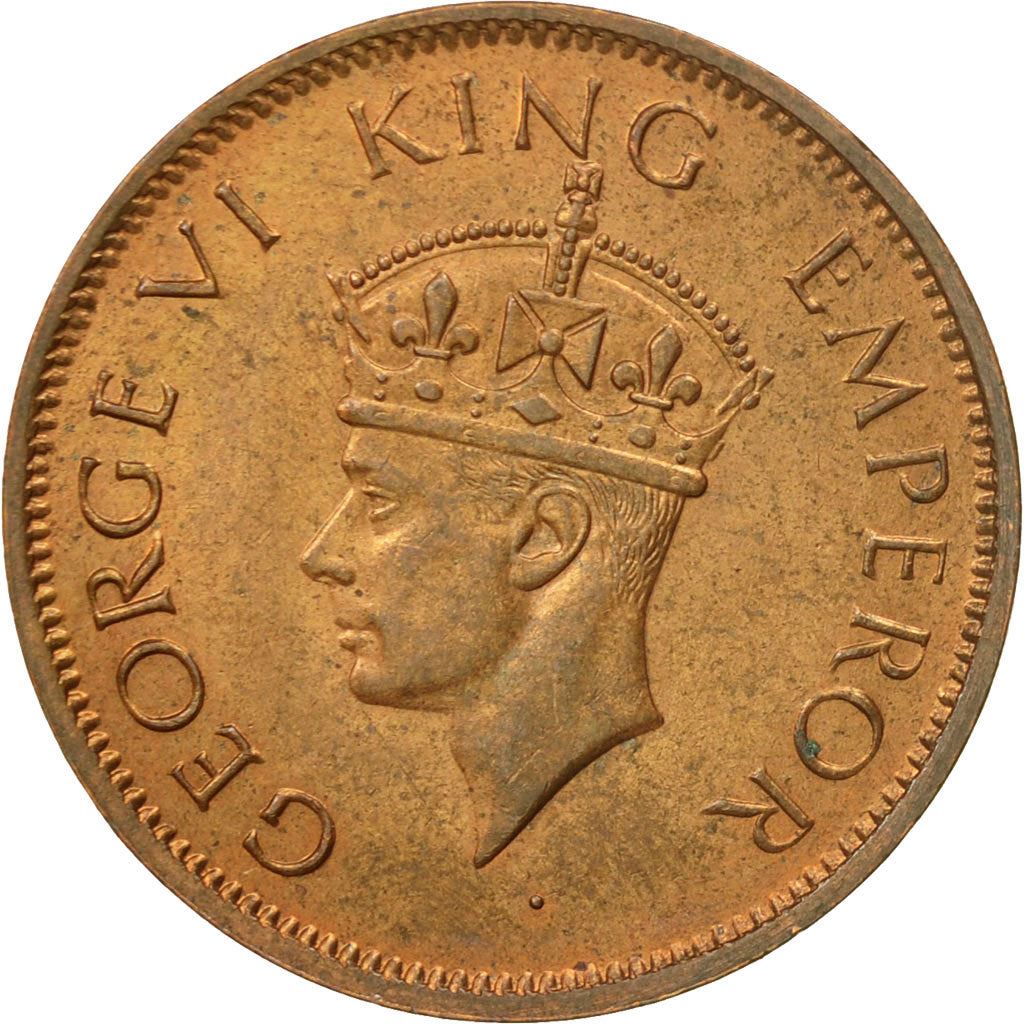 India - British | 1/4 Anna Coin | King George VI | Km:531 | 1940 - 1942
