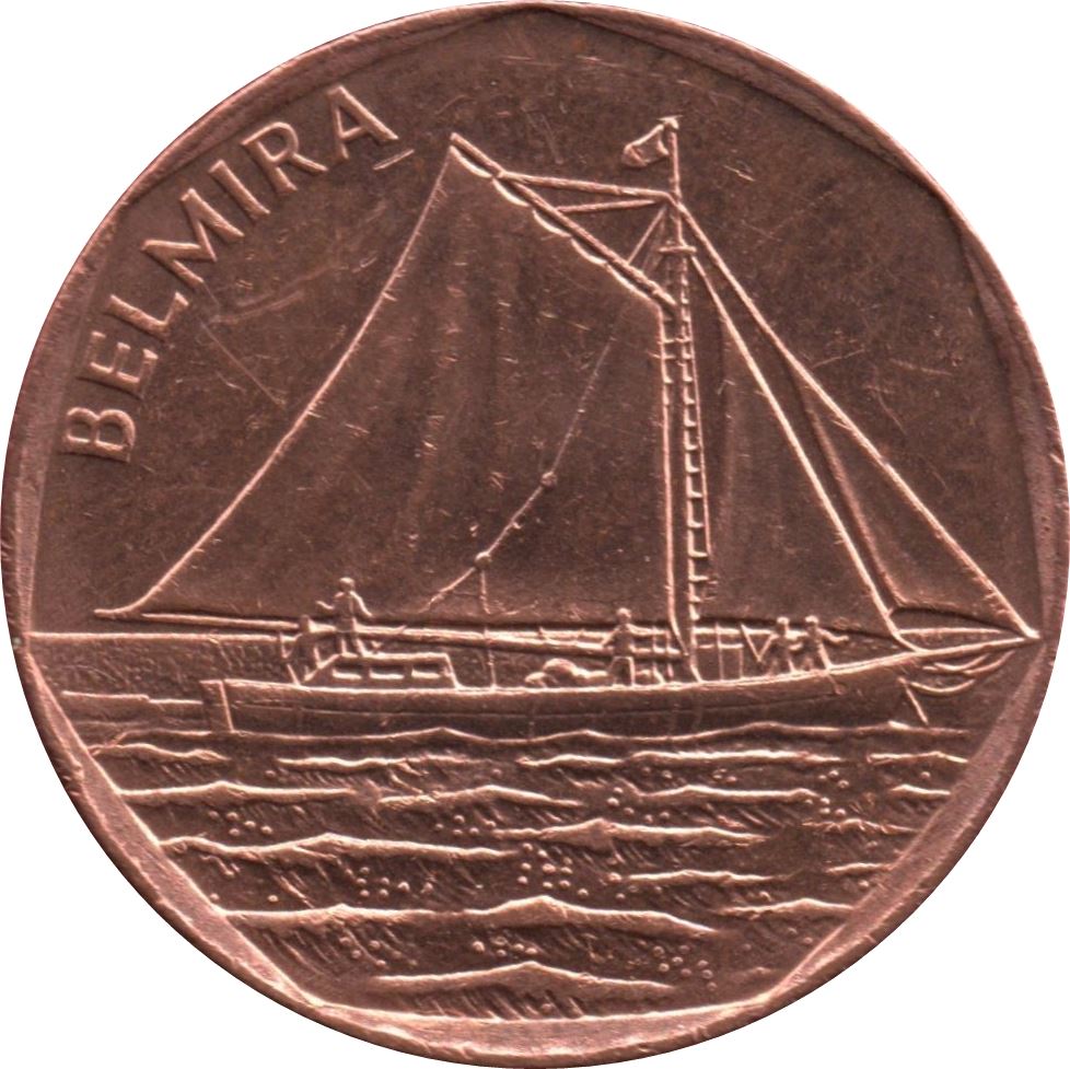 Cape Verde 5 Escudos Coin | Sailing Boat Belmira | Sea | KM36 | 1994