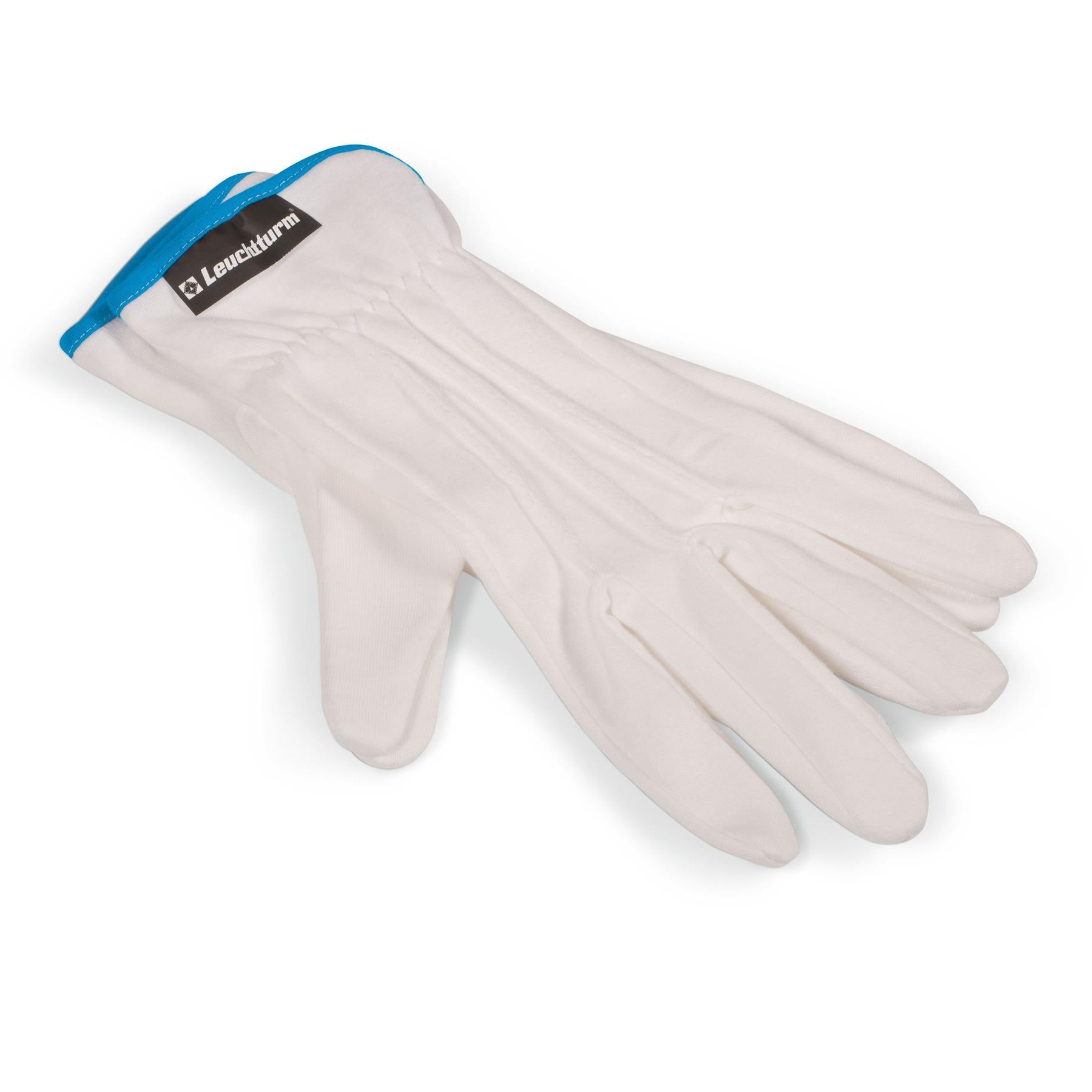 1 Pair of Cotton Gloves | For Coin and Jewelry Handling | White | Leuchtturm