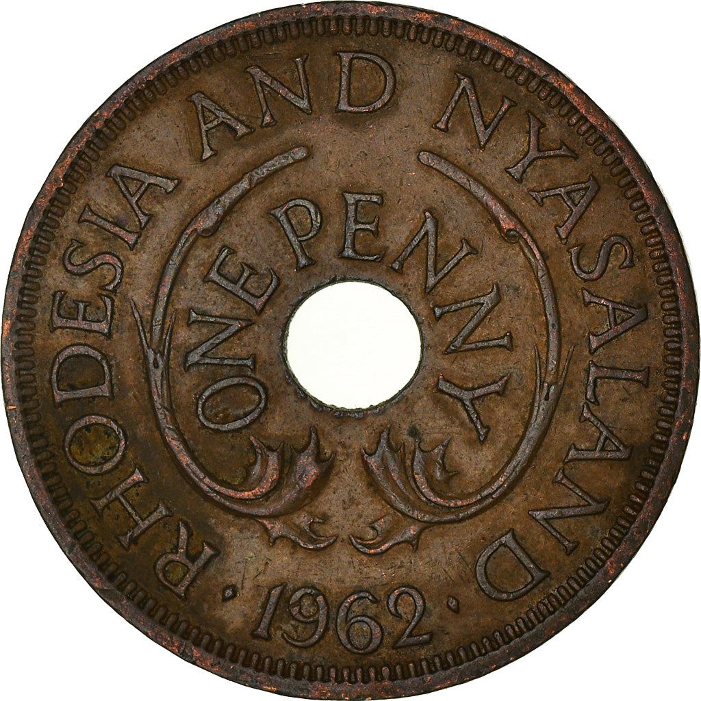Rhodesia and Nyasaland | 1 Penny Coin | Elephants | Km:2 | 1955 - 1963