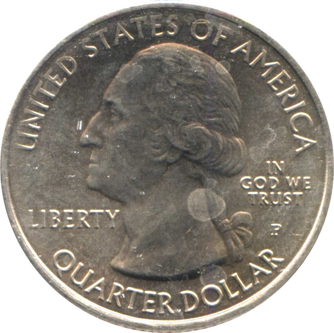 United States | ¼ Dollar | Copper-nickel clad copper | San Antonio Missions National Historical Park, Texas | KM:703 | 2019