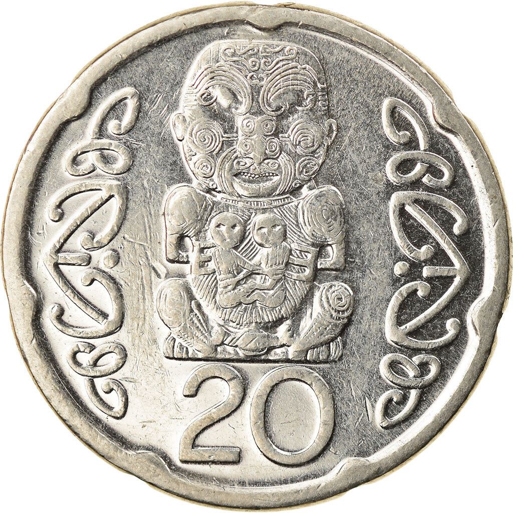 ニュージーランド 20セント硬貨 | エリザベス2世女王 | プカキ - ナティ・ファカウエ族長 | KM118a | 2006 - 2021