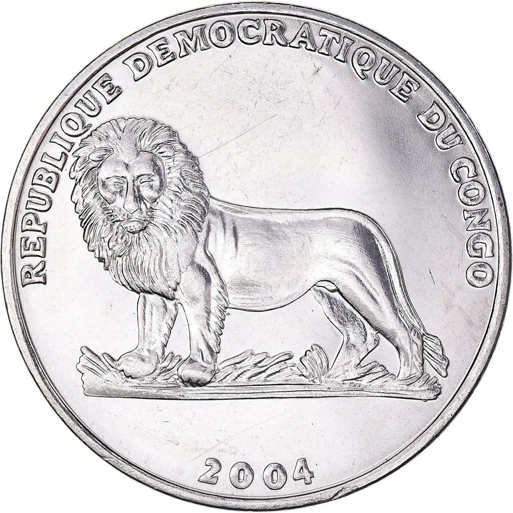 Democratic Republic of the Congo | 1 Franc Coin | Pope John Paul II | Km:156 | 2004