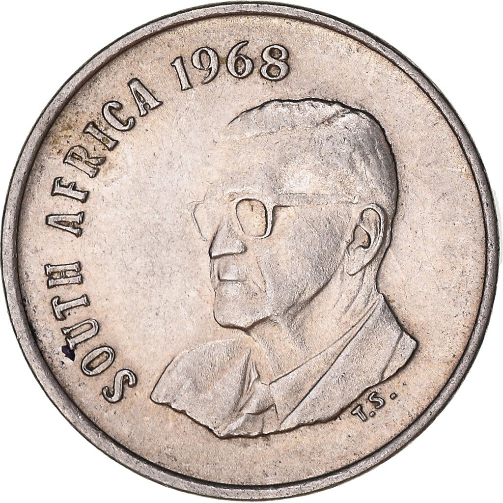 Sør-Afrika 5 Cent Mynt | Charles Swart | Engelsk Legende - SOUTH AFRICA | KM76.1 | 1968