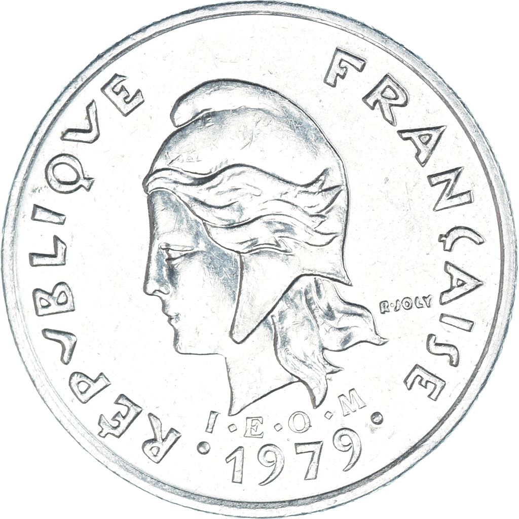 New Hebrides | 10 Francs Coin | Marianne | Native Mask | Snails | Km:2.2 | 1973 - 1982