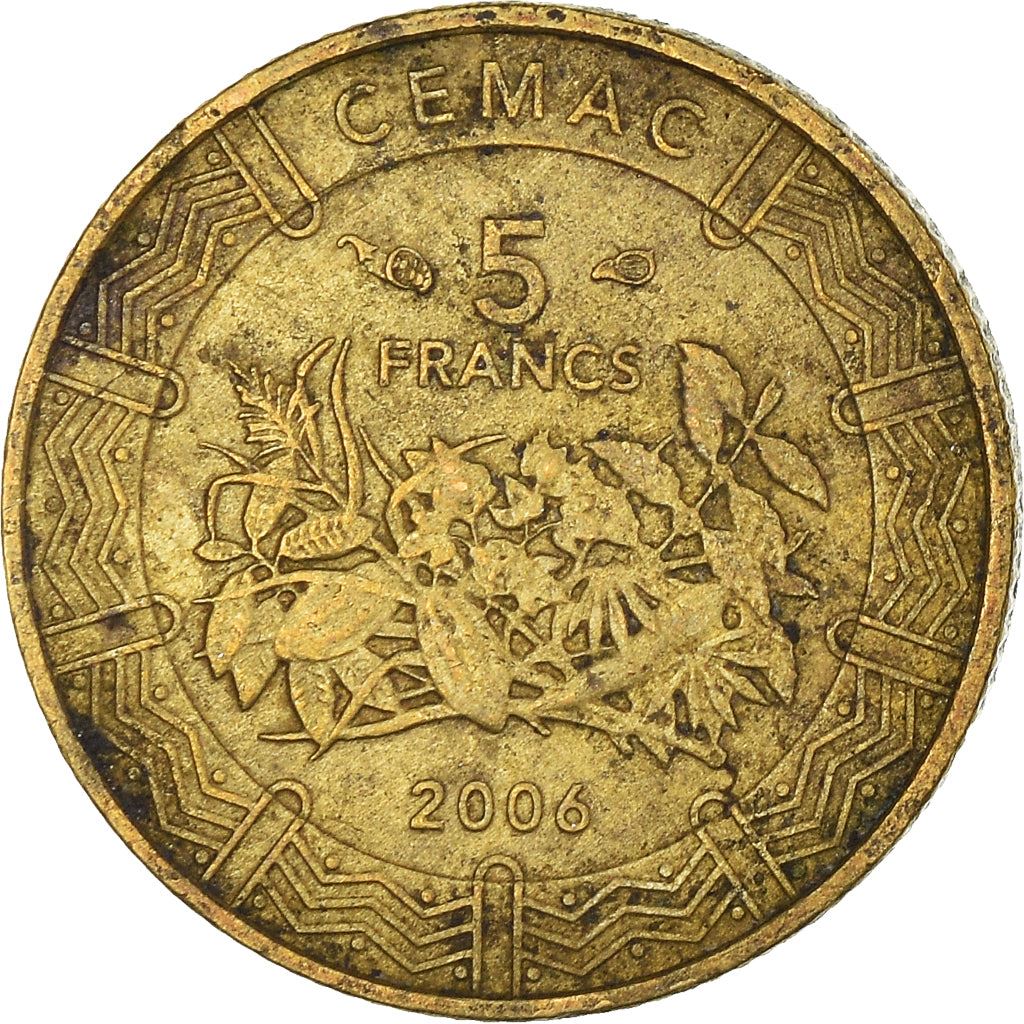 Central African States | 5 Francs Cfa Coin | Plants | Km:18 | 2006