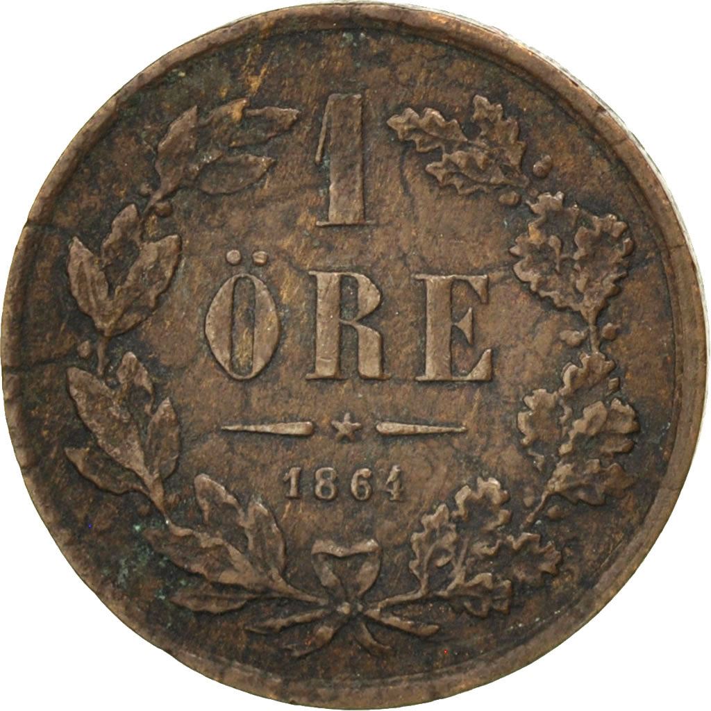 Sverige | 1 Öre Mønt | Carl XV | Km:705 | 1860 - 1872